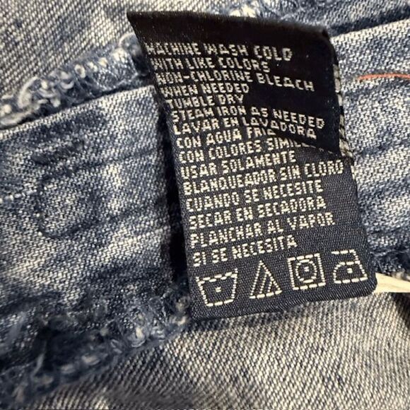 Vintage Y2K OTB One Tuff Babe Jeans Pink Paint Split Hem Medium Wash Size 7/8 - Picture 8 of 14